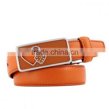Fashion Women's Automatic Buckle Love Diamond Lady Leather Belt photo-5