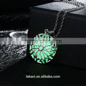 Amber Necklace With Moon Stone Glow in the Dark Necklace photo-2