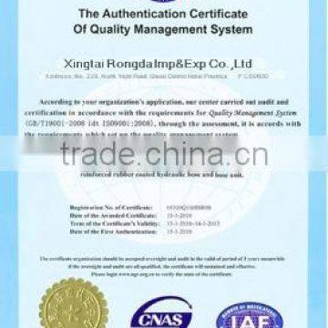 The Authentication Certificate of Quality Manageme