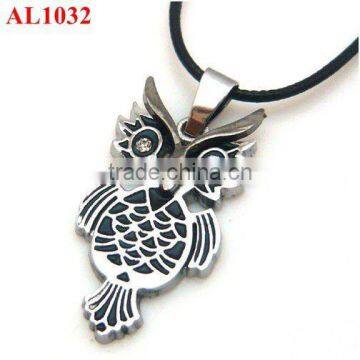 Wholesales night owl fashion charm necklace for women, men unisex