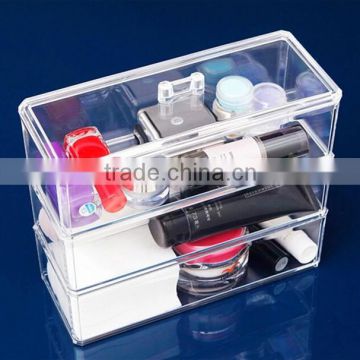 Luxury Clear Case Acrylic Cosmetic Jewelry Organizer with large drawer whole set