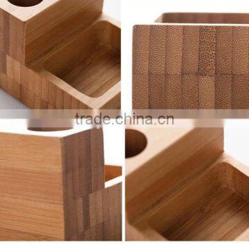 Personalized Bamboo Desk Accessories, bamboo pen pot