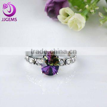 new model wedding ring with violet CZ