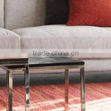 SK1301S -ABC Metal Base Rustic Wood Nesting Table photo-3