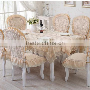 Embossed cheap tablecloth square lace tablecloth polyester lace tablecloth