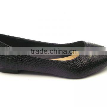 2016 Wholesale Factory Price Special Leather Stone Pattern Women Flat Shoes in Stock photo-2