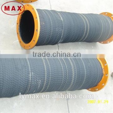 Wire braided flexible rubber hose with steel flanges