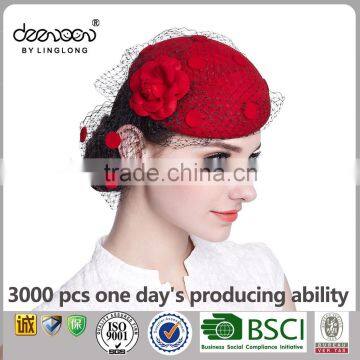 Wool Fascinator Party Hat Women Wholesale Lady Wedding Hat photo-3