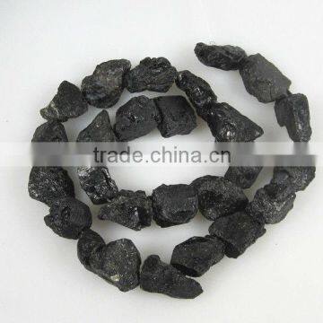 Black tourmaline rough nugget for jewelry making