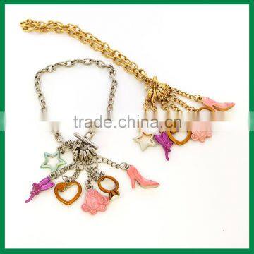 Feminine Zinc Alloy Charms Metal Braceles