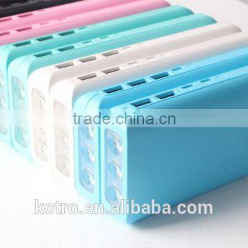 New Arrival ! Dual input 13000 mah 18650 Battery Mobile Backup Battery /Power Charger With Led Light