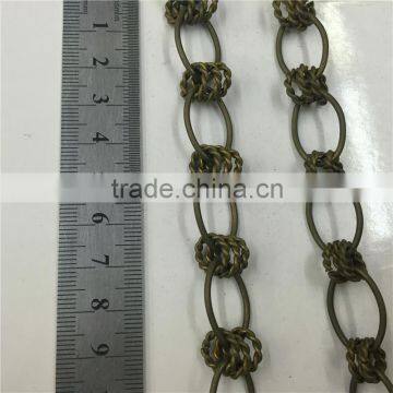 Popular decorative brass handmake chain.fashion decorative circle figaro chain.Clothing chain, waist chain, bag chain, key chain