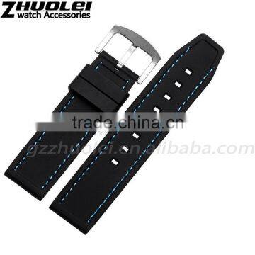 24mm Black Diver Rubber Watch Strap Wholesale 3PCS photo-4