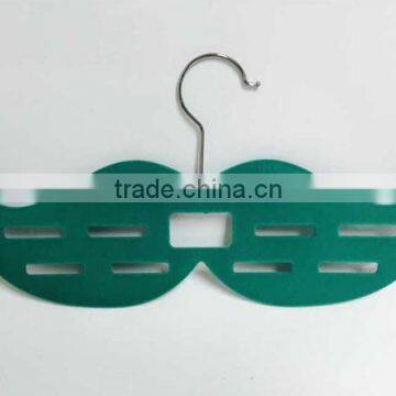 wholesale good quality velvet flocked ABS plastic letter hanger