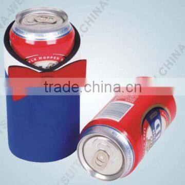 Can cooler with butterfly tie