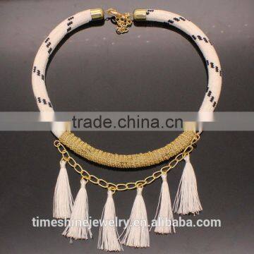 Women Jewelry Rope Necklace Jewelry Gold Chain Rope Tassel Necklace