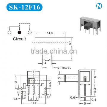 SK-12F16 Horizontal slide switch