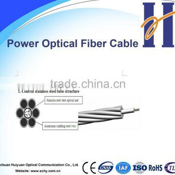 Outdoor power optical fiber cable OPGW 12F,, 24F, and 48F G.652D and G655 fiber optical cable