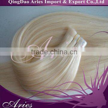 PU tape Glue Skin Weft Hair Extensions 100% Indian Remy Human Hair Honey blonde