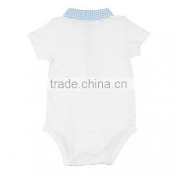 Cute Baby Boys Short Sleeved Polo Bodysuit photo-2