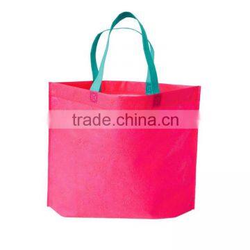 Factory pp woven bag with pink color from alibaba china