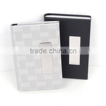 Xinhao sliver and black color metel mix PU cheaper buseiness card case