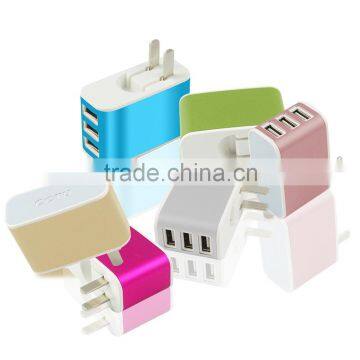 Factory Sale New Arrival Multi 3 Ports 5V 3A Usb Power Adapter For Iphone5 5s 5c 6s plus