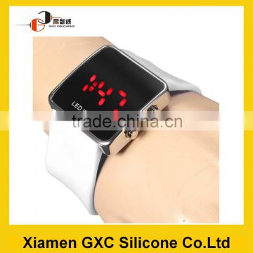 Silicone as customize watch touch led watch