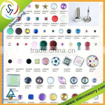 Hot selling brads pearl fabric epoxy flower etc.brads scrapbooking brad point wood drill bits