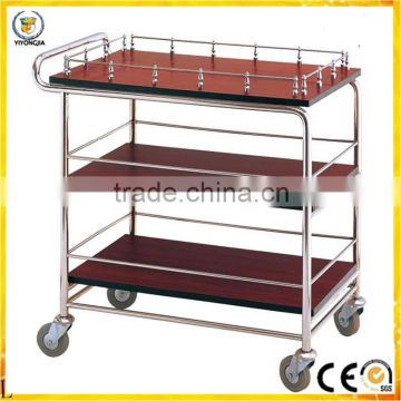 steel& wooden service liquor trolley for hotel restaurant Superior hotel