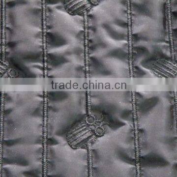 Fashion Polyester Stripe Embroidered Thermal Padded Fabric With Quilting for Down Coats/jacket photo-6