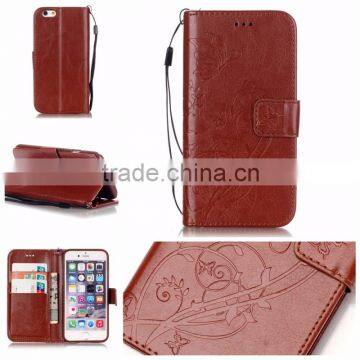 PU Wallet Leather Case With Stand With Strap With Inside TPU Phone Case for Iphone 6s 6s Plus photo-2