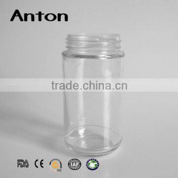 300ml 10oz clear round glass storage jars with wooden lids