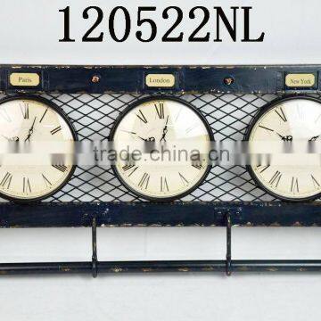 Industrial French 3 Piece Art Wall Hotel Clock photo-1