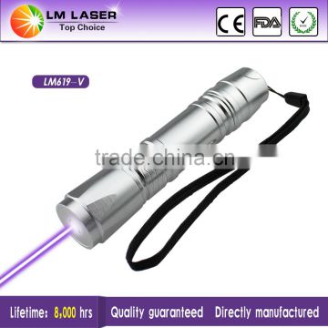 100mw 405nm blue violet laser pointer adjustable focus flashlight