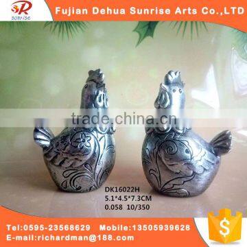 Silver Handcraft Chicken Christmas Decoration photo-4