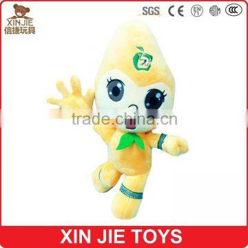 custom cheap plush soft mascot doll toy for sports meeting