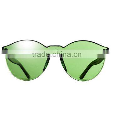 2016 Wholesale Rimless Sunglasses Women Brand Designer Cat Eye Shades Round Sun Glasses Eyewear Integrated Lens UV400 CC0566 Quality Choice photo-3