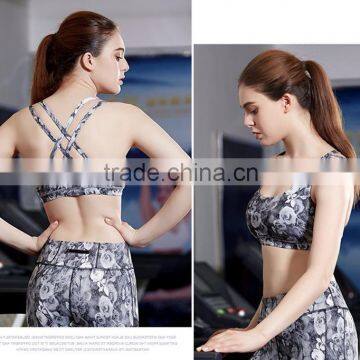 Hot Sex Women's Sport Bra Active Wear Custom Sport Bra Pretty Flower Pattern Bra Sport Girls photo-2