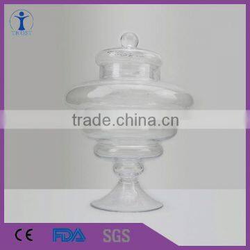 wholesale market manufacture glass jar with glass lid