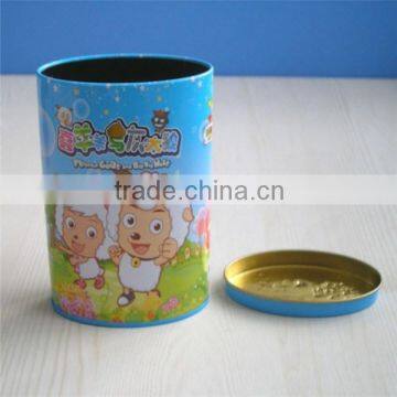 Cartoon Pattern Oblate Biscuit Metal Tin Can photo-5