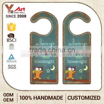 Unique Design Vintage style iron metal door sign holder rail hanger