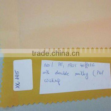 190T polyester taffeta lining twice milky PU coating
