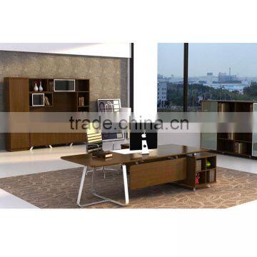 Fashion Style Solid Wood Modern Office Desk with Metal Frame