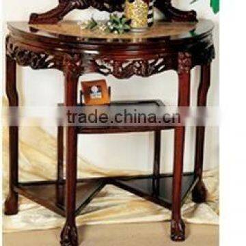 Carved table with two shelves & Dresser table
