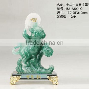 Twelve jade zodiac animal of monkey resin craft