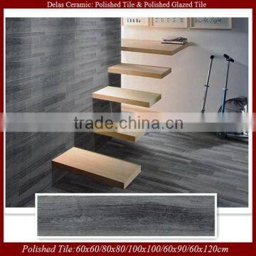 150x800 Grey Wood Non Slip Commercial Restaurant Wall Floor Tile