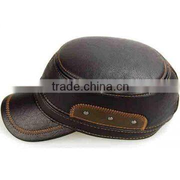 2016 Popular Leather Hat wholesale leather strap snapback blank hat mens leather hat