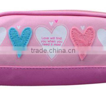 Love Shape Pattern Pencil Case ,Lovely PU Pen Bag