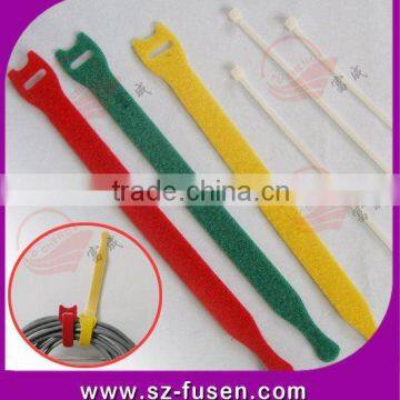 T shape magic tape cable tie/nylon magic tape cable tie